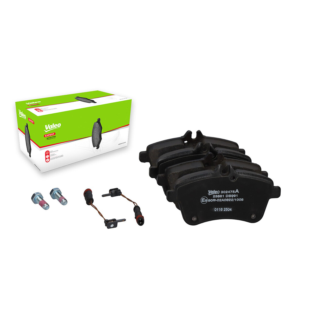 Jogo de 4 pastilhas de travão VALEO 302475A